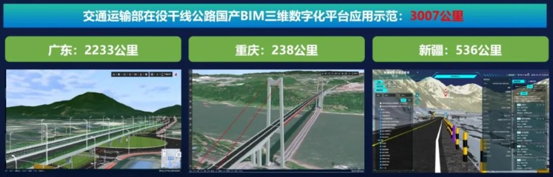 交通运输部在役干线公路国产BIM三维数字化平台应用示范